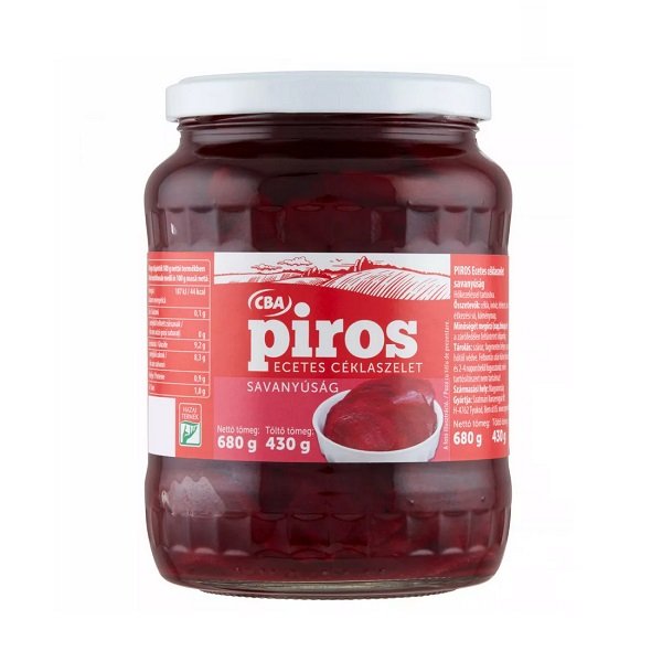 Pickled beetroot (Ecetes cékla) 680g/430g, CBA